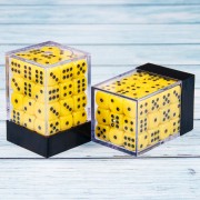 Yellow Opaque 12mm pips dice 